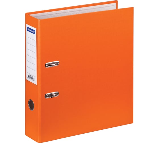 Изображение товара Папка-регистратор OfficeSpace 70 мм, бумвинил, с карманом на корешке, оранжевая 270119
