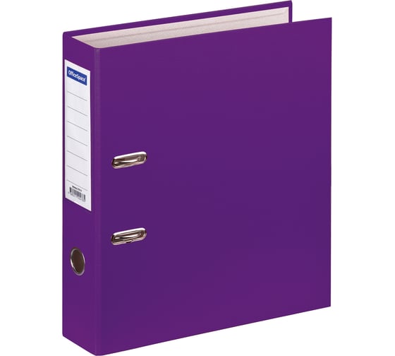 Изображение товара Папка-регистратор OfficeSpace 70 мм, бумвинил, с карманом на корешке, фиолетовая 270118