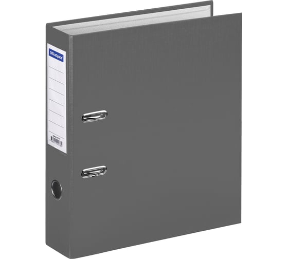 Изображение товара Папка-регистратор OfficeSpace 70 мм, бумвинил, с карманом на корешке, серая 270115