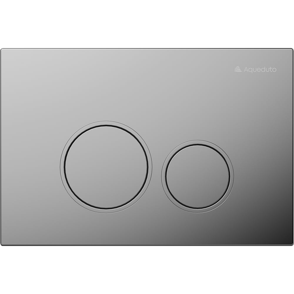 Изображение товара Панель смыва Aqueduto AQD CIRCULO хром для унитаза двухрежимная