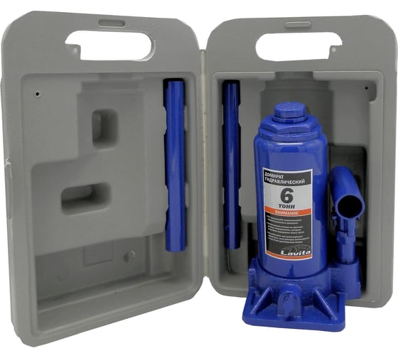 Изображение товара Домкрат бутылочный гидравлический LAVITA 3 т, 180-340 мм, в кейсе LA JNS-03PVC