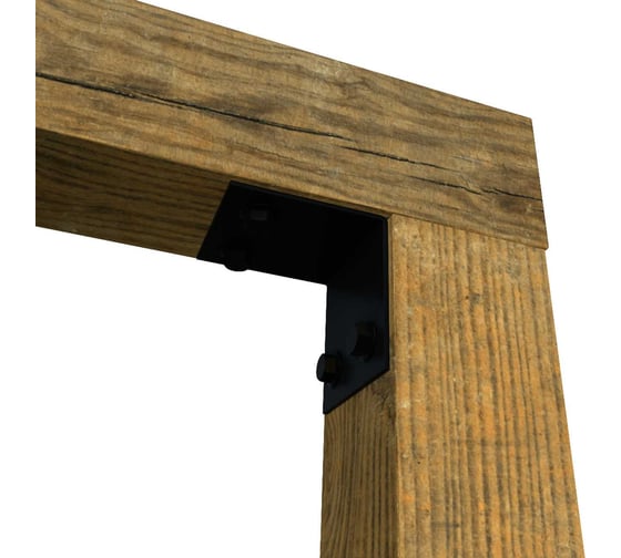 Изображение товара Пластина крепежная Г-образная АрсеналЪ для бруса 150x150 3мм. 1 шт. Черная шагрень ARSENAL PERGOLA мод. AR75PQ31957-06