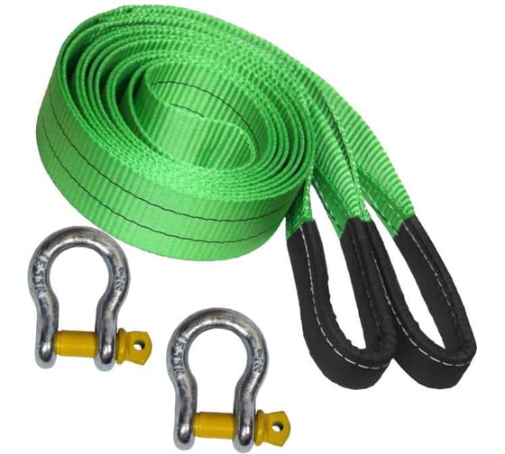 Изображение товара Трос буксировочный ТРАСТ БТЛ 7тн 6 метров, ширина 60 мм, скоба/скоба 4687206260405