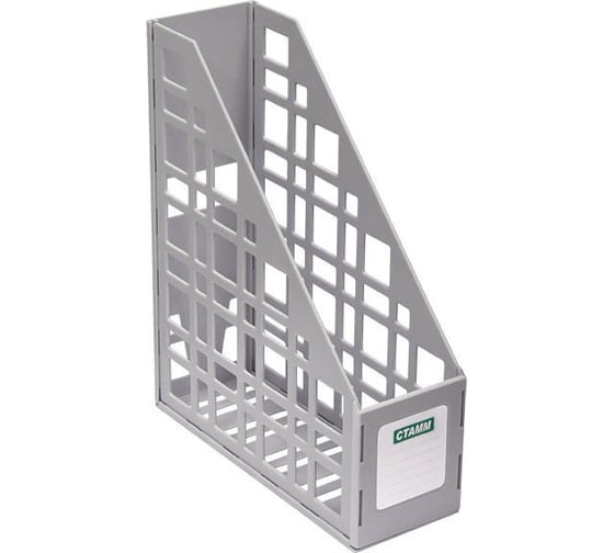 Изображение товара Вертикальный лоток для бумаг Стамм сборный, серый ЛТ11