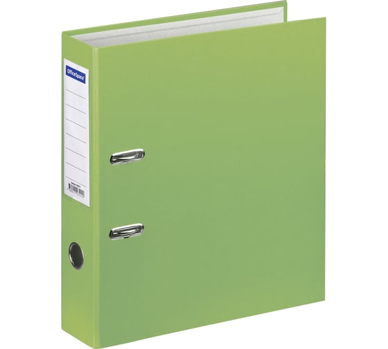 Изображение товара Папка-регистратор OfficeSpace 70 мм, бумвинил, с карманом на корешке, фисташковая 289633