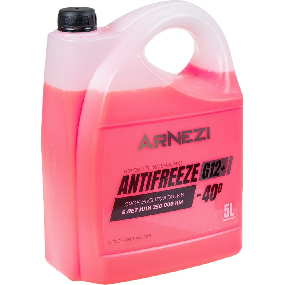 Изображение товара Антифриз ARNEZI Red G12+ -40, 5 л, красный, защита двигателя
