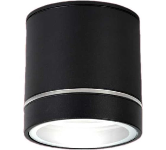 Изображение товара Светильник уличный IN HOME потолочный ПБУ ЦИЛИНДР-1xGX53-NL-BL с подсветкой алюминиевый черный IP54 4690612059181