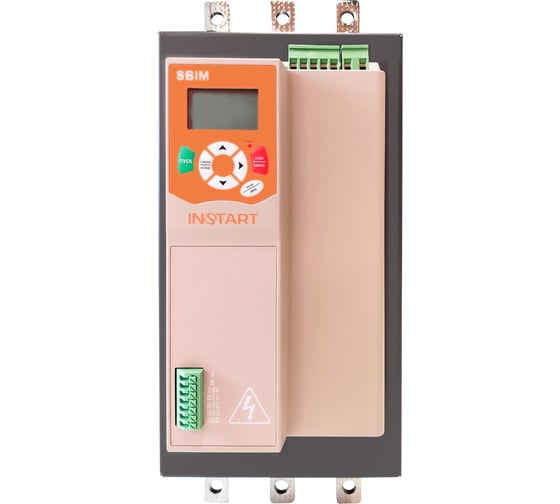 Изображение товара Устройство плавного пуска INSTART SBIM -55/110-04, 55кВт, 110А, 3 ~400(380)B, IP00, байпас встроен, компактная серия, LCD рускоязычное меню, гарантия 2г 00064800