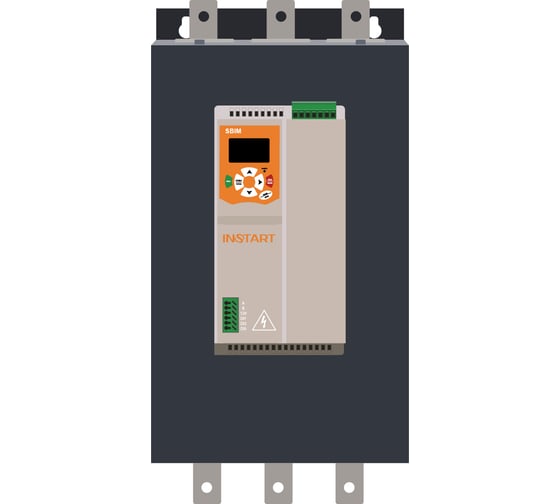 Изображение товара Устройство плавного пуска INSTART SBIM-115/230-04, 115кВт, 230А, 3 ~400(380)B, IP00, байпас встроен, компактная серия, LCD русскоязычное меню, гарантия 2г 00065200