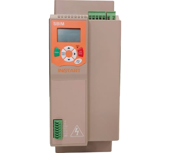 Изображение товара Устройство плавного пуска INSTART SBIM -22/44-04, 22кВт, 44А, 3 ~400(380)B, IP20, байпас встроен, компактная серия, LCD рускоязычное меню, гарантия 2г. 00064400