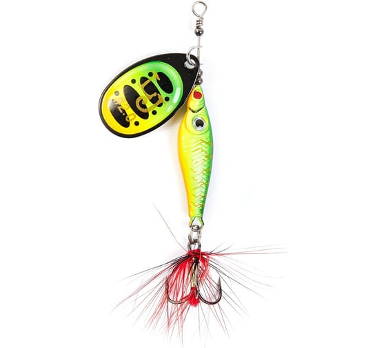 Изображение товара Вращающаяся блесна LUCKY JOHN TRIAN BLADE ROUND, 12.0г, цвет 008, в блистере LJTBR12-008