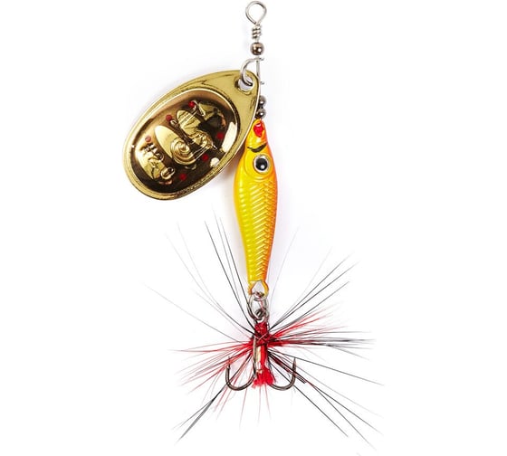 Изображение товара Вращающаяся блесна LUCKY JOHN TRIAN BLADE ROUND, 12.0г, цвет 001, в блистере LJTBR12-001