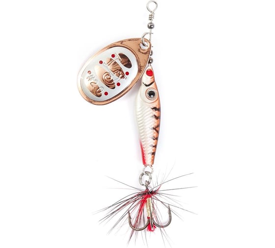 Изображение товара Вращающаяся блесна LUCKY JOHN TRIAN BLADE ROUND, 12.0г, цвет 007, в блистере LJTBR12-007