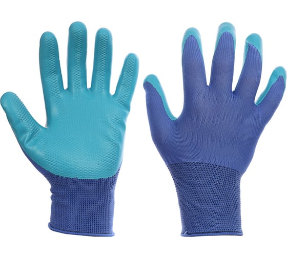 Изображение товара Перчатки садовые с латексным полуобливом Inbloom полиэстер, 24см, р.9, 45г 180-007