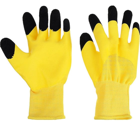 Изображение товара Перчатки садовые Inbloom вспененный латексный двойной полуоблив, полиэстер, р.9, 25см, 55г 180-020