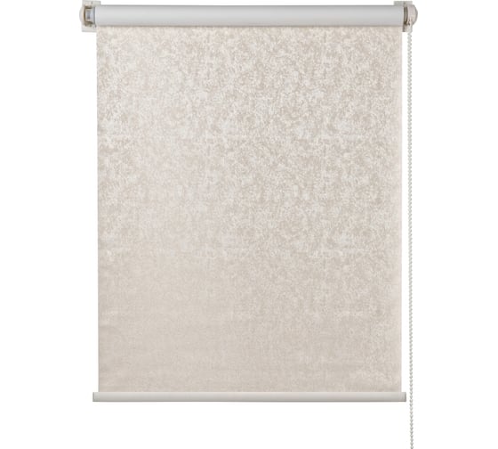 Изображение товара Миниролло ПраймДекор blackout Венецианская штукатурка жемчужно-белый, 73х170 см 23073106