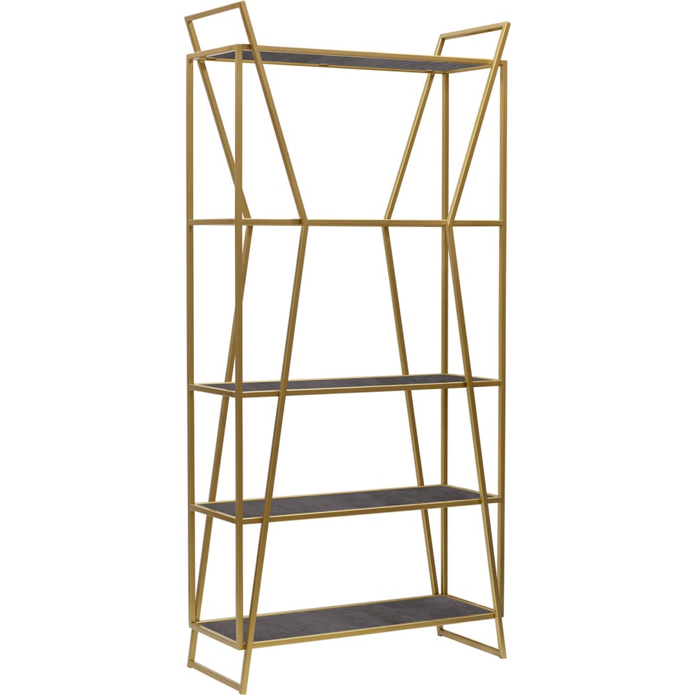 Изображение товара Стеллаж GreenWeen OSLO MINI с золотым каркасом и керамическими полками