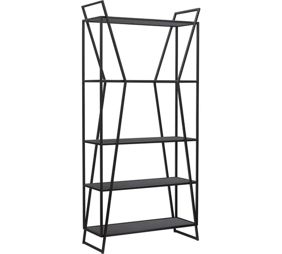 Изображение товара Стеллаж GreenWeen OSLO MINI, черный каркас, полки ЛДСП Бетон темный, 800x330x1710 мм GW-OSLO-MINI-B-LD-BETTEM