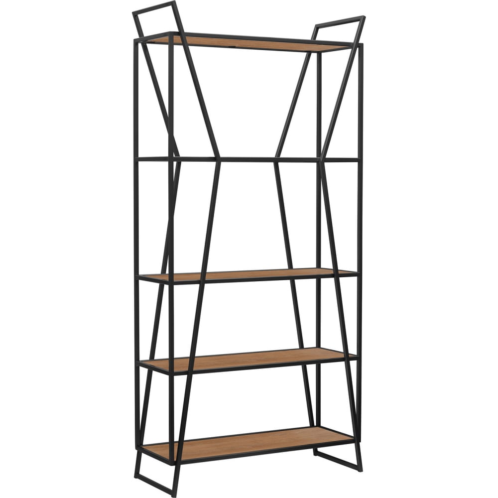 Изображение товара Стеллаж GreenWeen OSLO MINI черный с полками ЛДСП 800x330x1710 мм