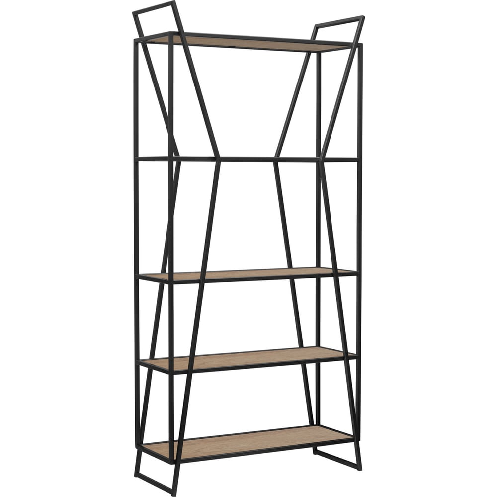 Изображение товара Стеллаж GreenWeen OSLO MINI черный металлический ЛДСП Дуб Каселла 800х330х1710 мм