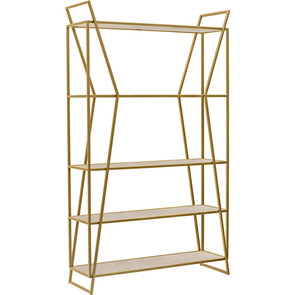 Изображение товара Стеллаж GreenWeen OSLO с золотым каркасом и керамическими полками 1000x330x1710 мм