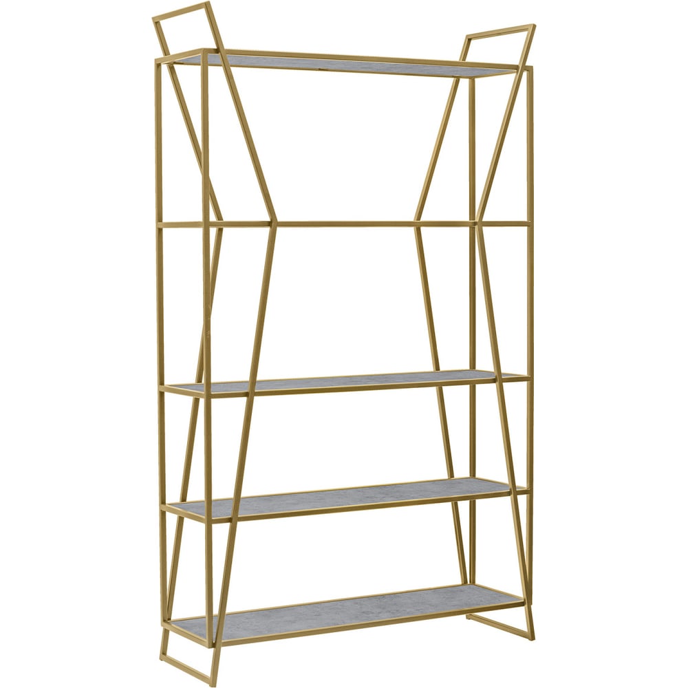 Изображение товара Стеллаж GreenWeen OSLO с золотым каркасом и полками ЛДСП 1000х330х1710 мм