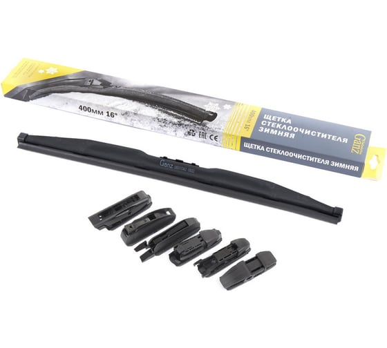 Изображение товара Щетка стеклоочистителя зимняя GANZ 400 мм (6 адаптеров) GIS01042