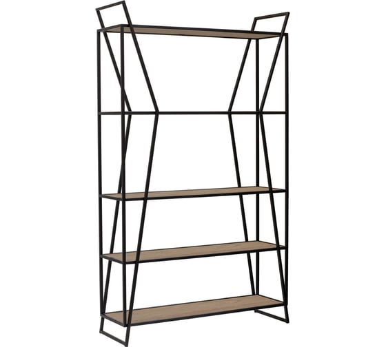 Изображение товара Стеллаж GreenWeen OSLO, черный каркас, полки ЛДСП Дуб Каселла, 1000x330x1710 мм GW-OSLO-B-LD-KASELLA