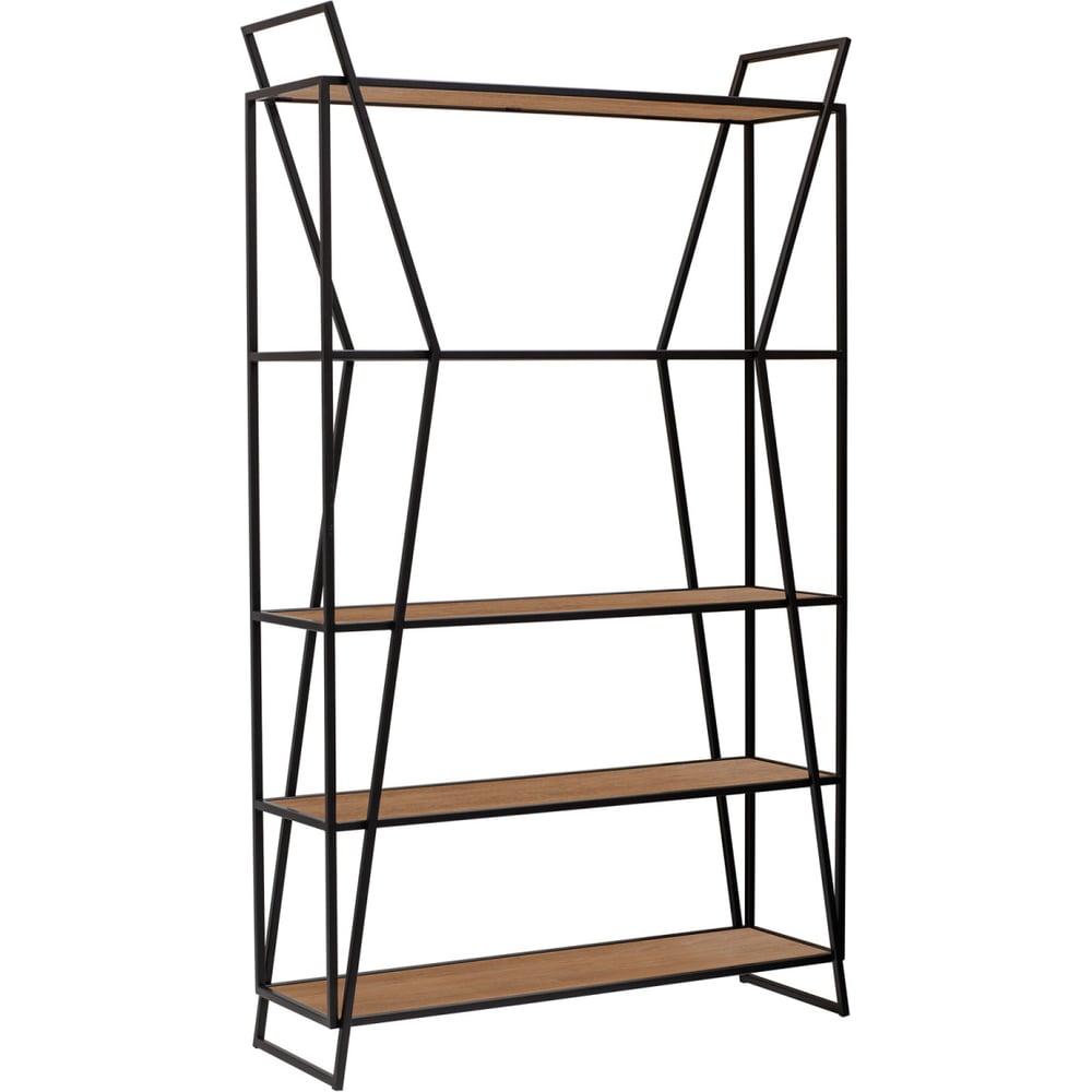 Изображение товара Стеллаж GreenWeen OSLO, черный каркас, полки ЛДСП Робиния, 1000x330x1710 мм GW-OSLO-B-LD-R