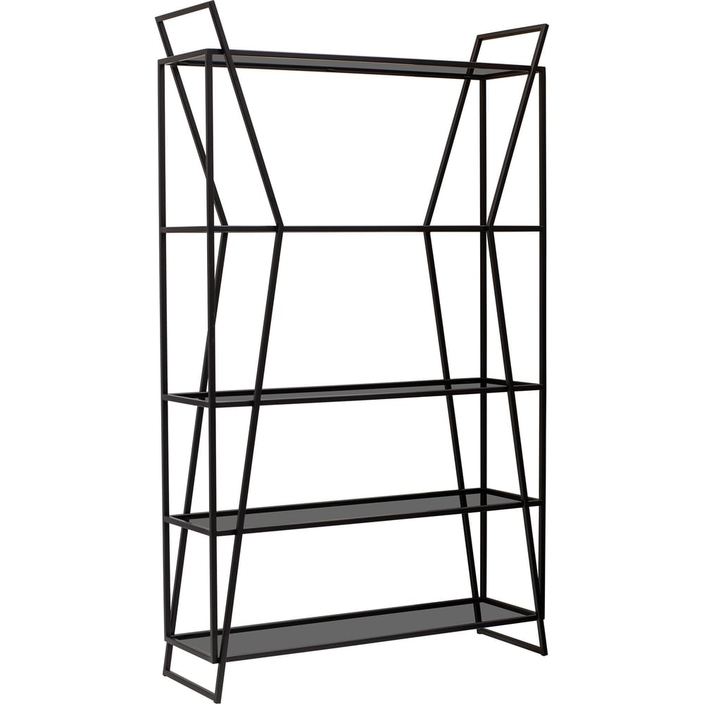 Изображение товара Стеллаж GreenWeen OSLO черный с тонированным стеклом 1000x330x1710 мм