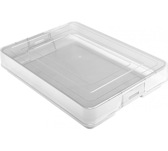 Изображение товара Контейнер для документов Стамм А4, 260х350х65 мм, с защелками, прозрачный КТ10