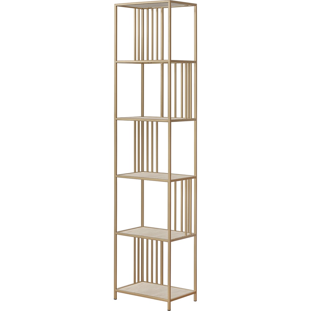 Изображение товара Стеллаж GreenWeen SOHO MINI с золотым каркасом и керамическими полками