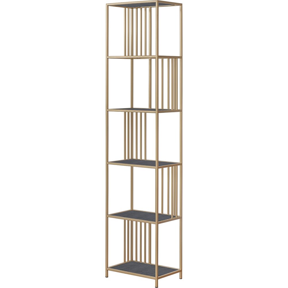 Изображение товара Стеллаж GreenWeen SOHO MINI с золотым каркасом и керамическими полками