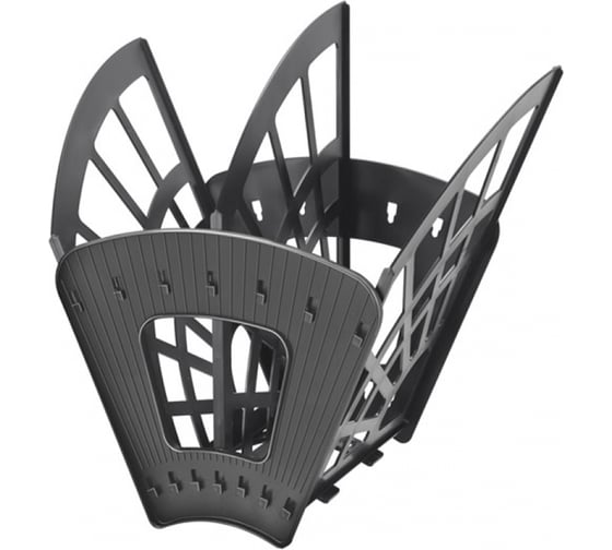 Изображение товара Веерный лоток для бумаг Стамм Эконом 3-х секционный, черный ЛТ410