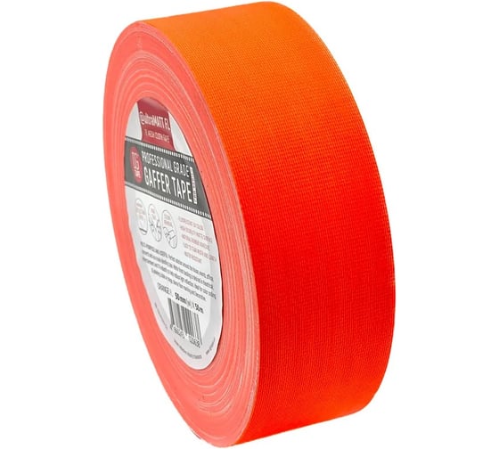Изображение товара Клейкая лента DGTAPE ultraMATT - Гаффа тейп 50мм/50м - Оранжевый (светится в ультрафиолете) UMF50/50/O