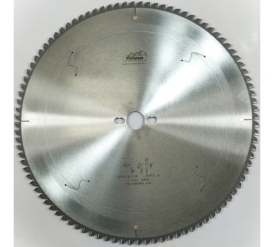 Изображение товара Пила дисковая Pilana TCT 400х3.6/2.8х30 мм, 96Z, 87-13 TFZ N CT00650271