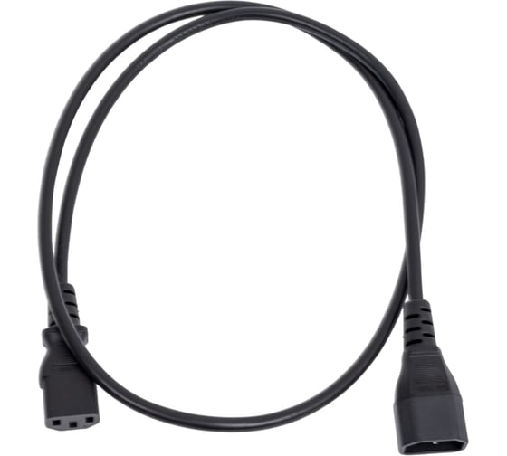 Изображение товара Шнур питания для БРП NTSS IEC 60320 C13 – IEC 60320 C14, 3х1.0, 1 м, ГОСТ NTSS-PC13143