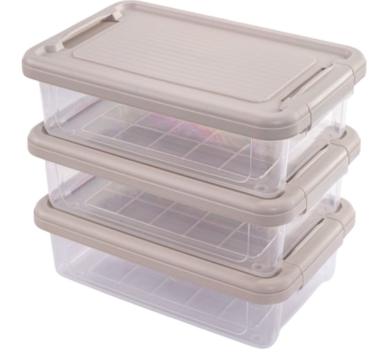 Изображение товара Набор коробок для хранения HOBBY LIFE STORMAX INFINITY 3 шт, 3 л HL021334