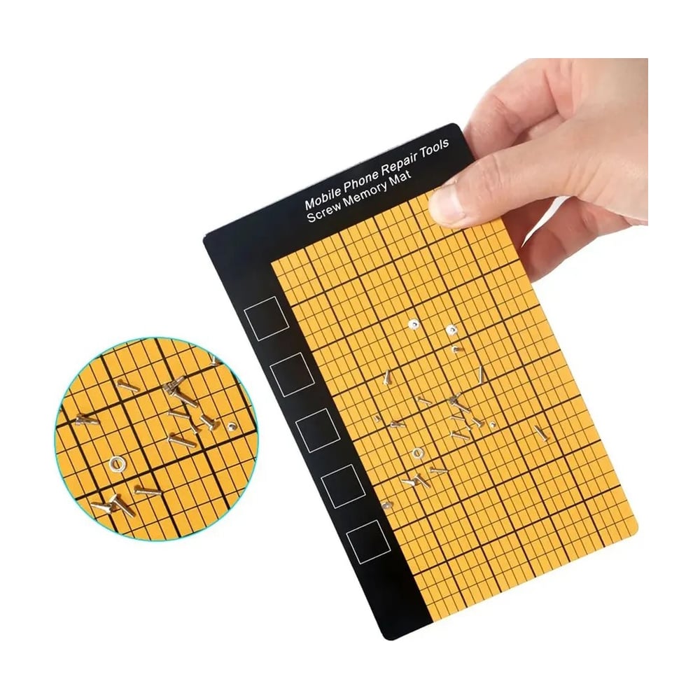 Изображение товара Магнитный коврик для винтов и радиодеталей HANDSKIT 150х105 мм