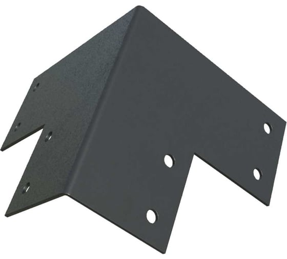 Изображение товара Пластина крепежная АрсеналЪ Т-образная угловая для бруса 100x100 3мм, 10 шт, черная шагрень ARSENAL PERGOLA мод. AR75PY39957-06