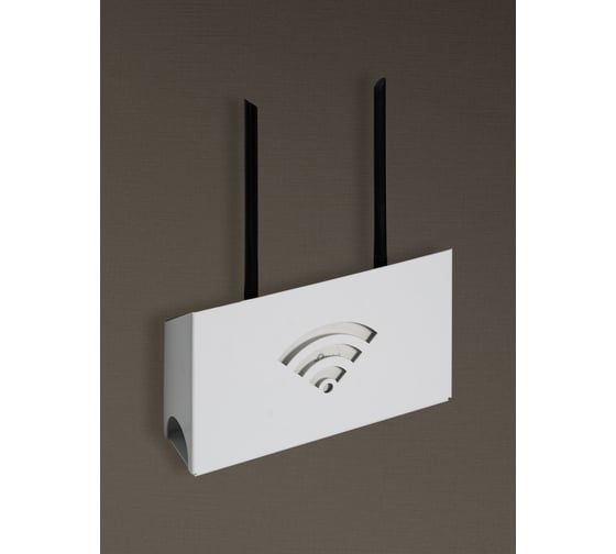 Изображение товара Настенный держатель для хранения роутера ООО СКП белый ДДК-001Б/1