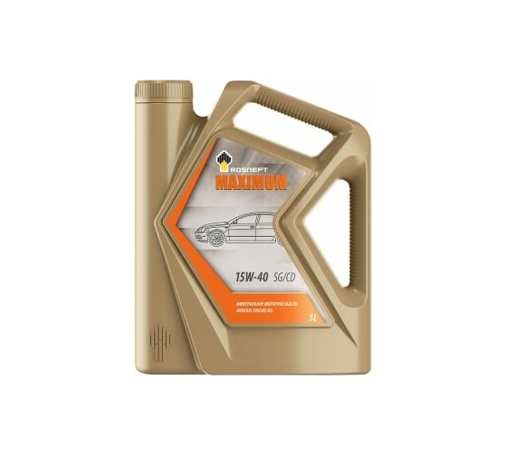Изображение товара Моторное масло РОСНЕФТЬ Maximum 15W-40 SG-CD минер. кан. 5 л 40814450