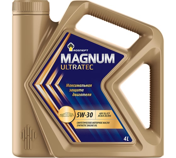 Изображение товара Моторное масло РОСНЕФТЬ Magnum Ultratec 5W-30 SL-CF синт. кан. 4 л 40815342
