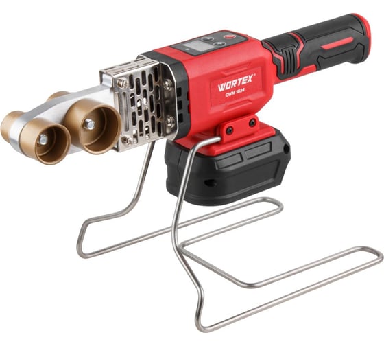 Изображение товара Аккумуляторный сварочный аппарат для полимерных труб WORTEX CWM 1834 ALL1 XLT SOLO + 3 насадки 1304746