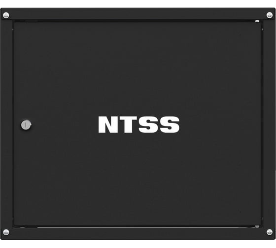Изображение товара Шкаф настенный телекоммуникационный NTSS W 9U 600х600х500мм, 2 профиля 19, дверь сплошная металл, боковые стенки съемные, разобранный, черный RAL 9005 NTSS-W9U6060FD-BL