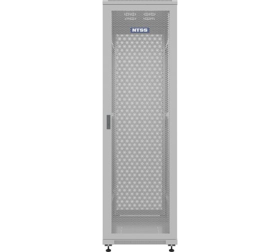 Изображение товара Шкаф напольный универсальный серверный NTSS R 22U 600х1000мм, 4 профиля 19, двери перфорированная и перфорированная, боковые стенки съемные, регулируемые опоры, разобранный, серый RAL 7035 NTSS-R22U60100PD/PD