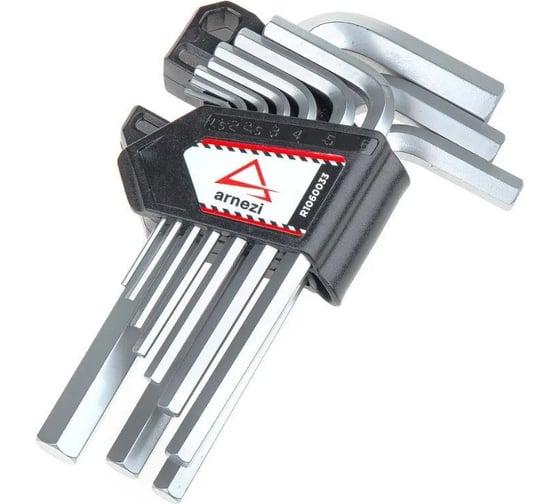 Изображение товара Набор коротких имбусовых ключей шестигранников HEX ARNEZI 10 предметов с магнитайзером R1060033
