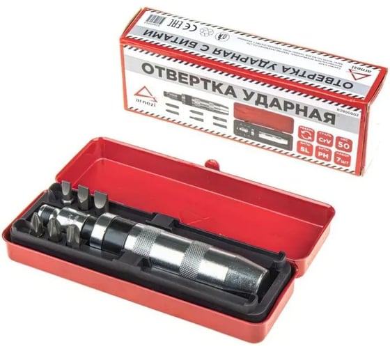 Изображение товара Отвертка ударная с битами ARNEZI 7пр. (в железном кейсе) R2900002