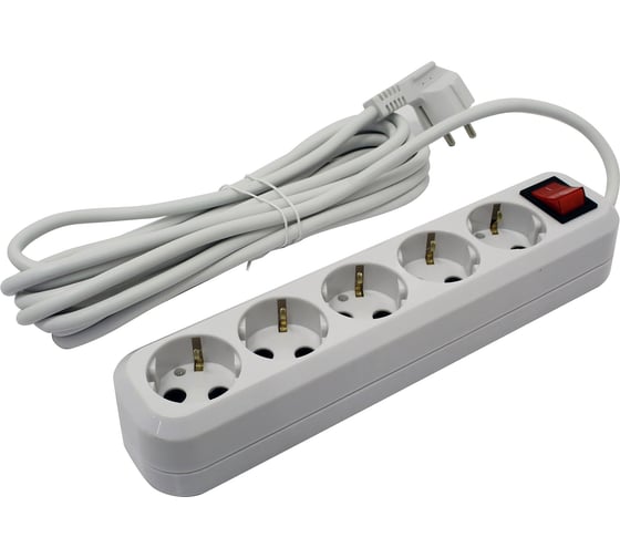 Изображение товара Сетевой фильтр 5bites 5м, 5 розеток, 16A, белый SP5W-350