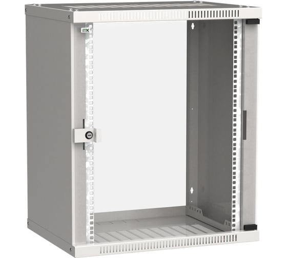 Изображение товара Шкаф ITK LINEA WE 15U, 600x450мм, дверь стекло, серый LWE3-15U64-GF